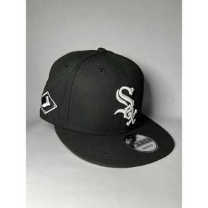 Chicago White Sox MLB New Era 9FIFTY Black Cap Snapback Sidepatch Custom